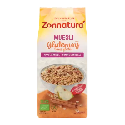 Zonnatura Muesli Glutenvrij Appel Kaneel
