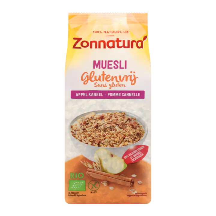 Zonnatura Muesli Glutenvrij Appel Kaneel
