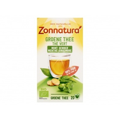 Zonnatura Groene thee munt gember