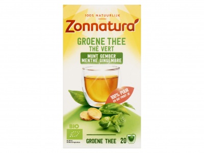 Zonnatura Groene thee munt gember