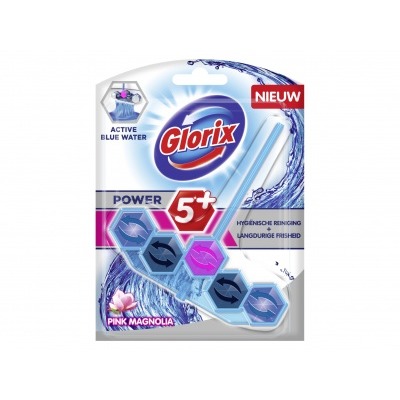 Glorix Wc blok blauw water pink