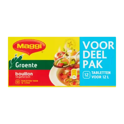 Maggi Groentebouillon Vegetarisch Voordeelpak 12 Tabletten