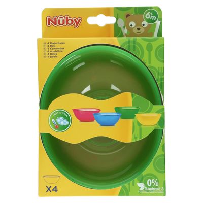 Nuby Set Van 4 Kommetjes