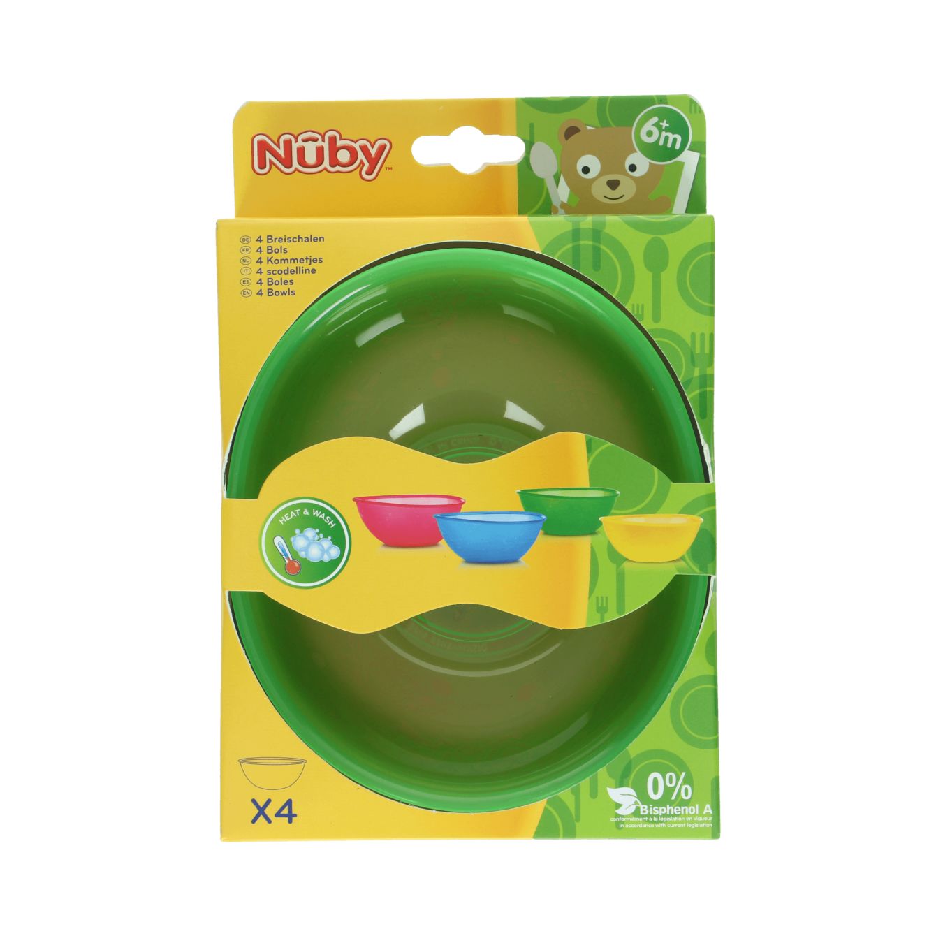 Nuby Set Van 4 Kommetjes