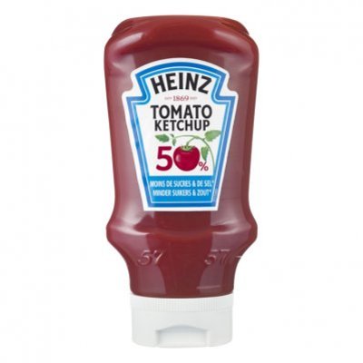 Heinz Tomaten ketchup 50% minder