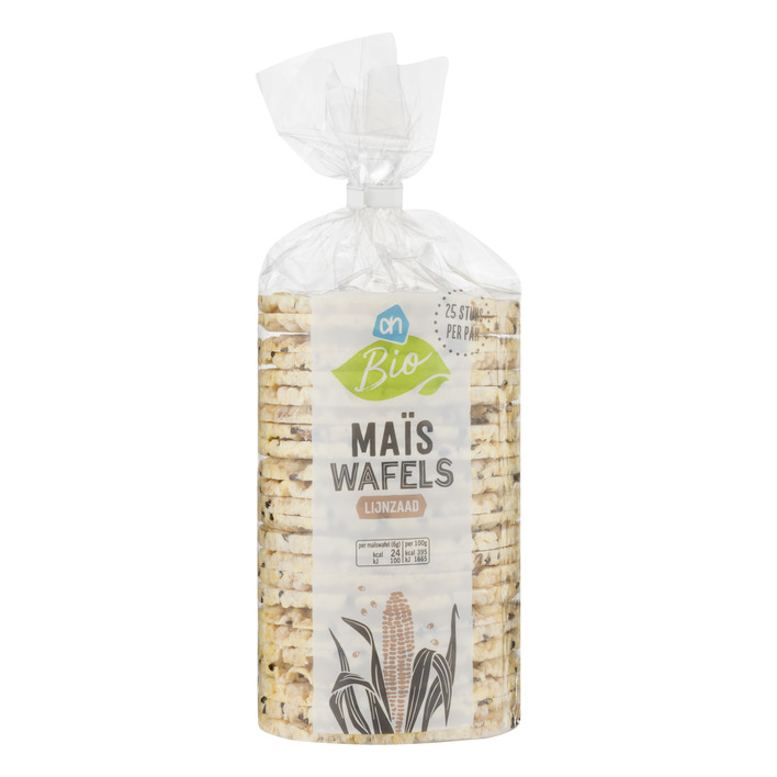 Huismerk Biologisch Maiswafels lijnzaad