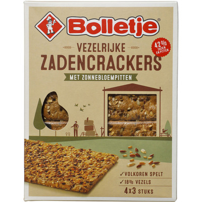 Bolletje Vezelrijke zadencrackers lijn- en sesam