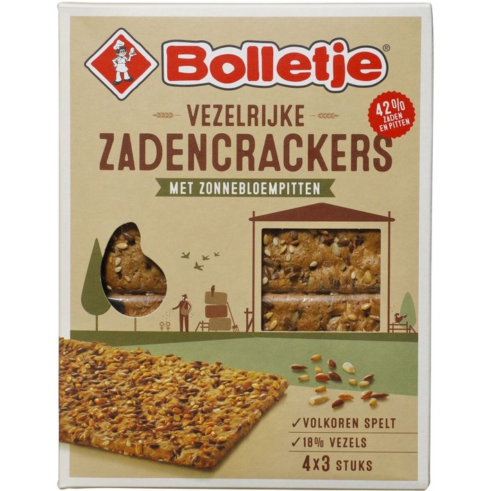 Bolletje Vezelrijke zadencrackers lijn- en sesam