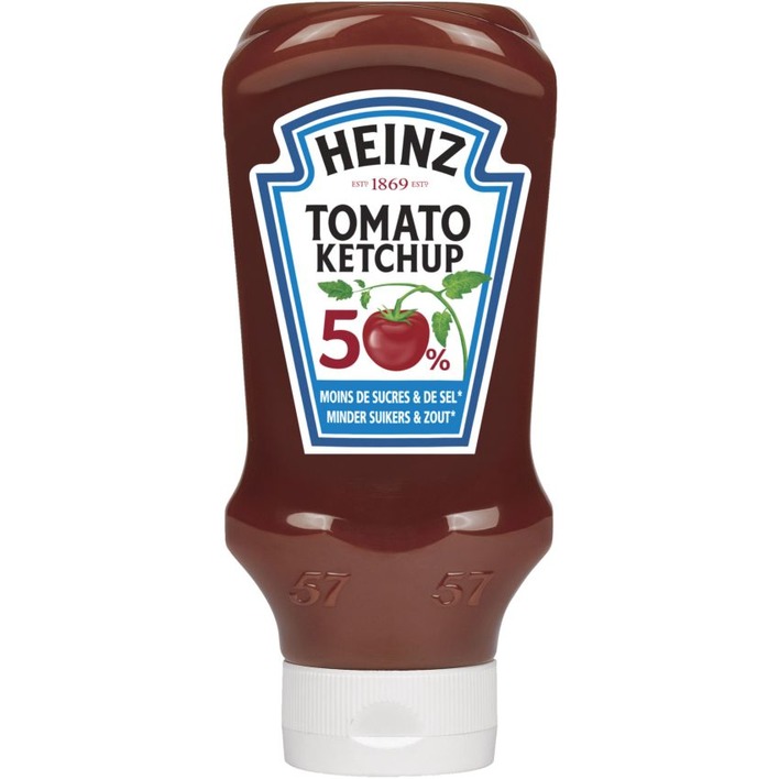 Heinz Tomaten ketchup 50% minder