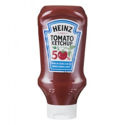 Heinz Tomaten ketchup 50% minder