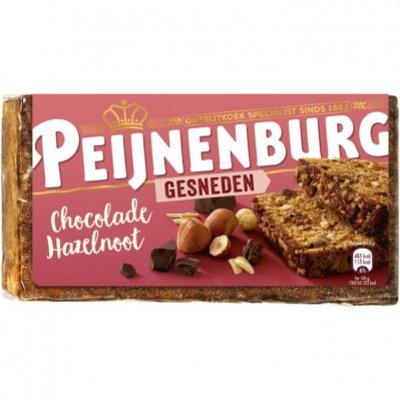 Peijnenburg Ontbijtkoek chocolade noten gesneden