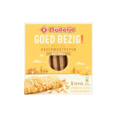 Bolletje Goed bezig stevige havermoutreep naturel