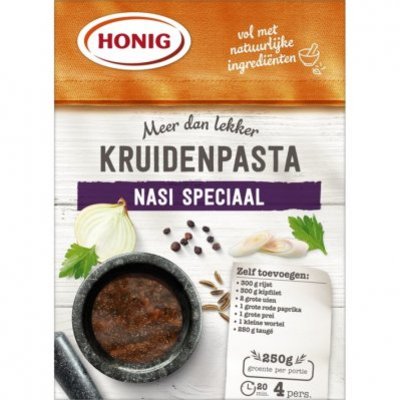 Honig kruidenpasta nasi speciaal