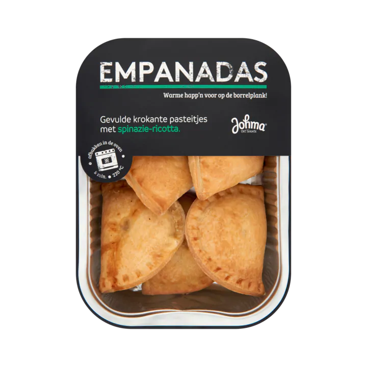 Johma Empanadas Gevulde Krokante Pasteitjes met Spinazie-Ricotta