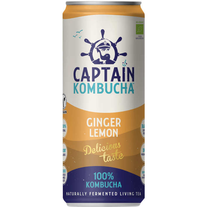 Captain Kombucha Ginger lemon