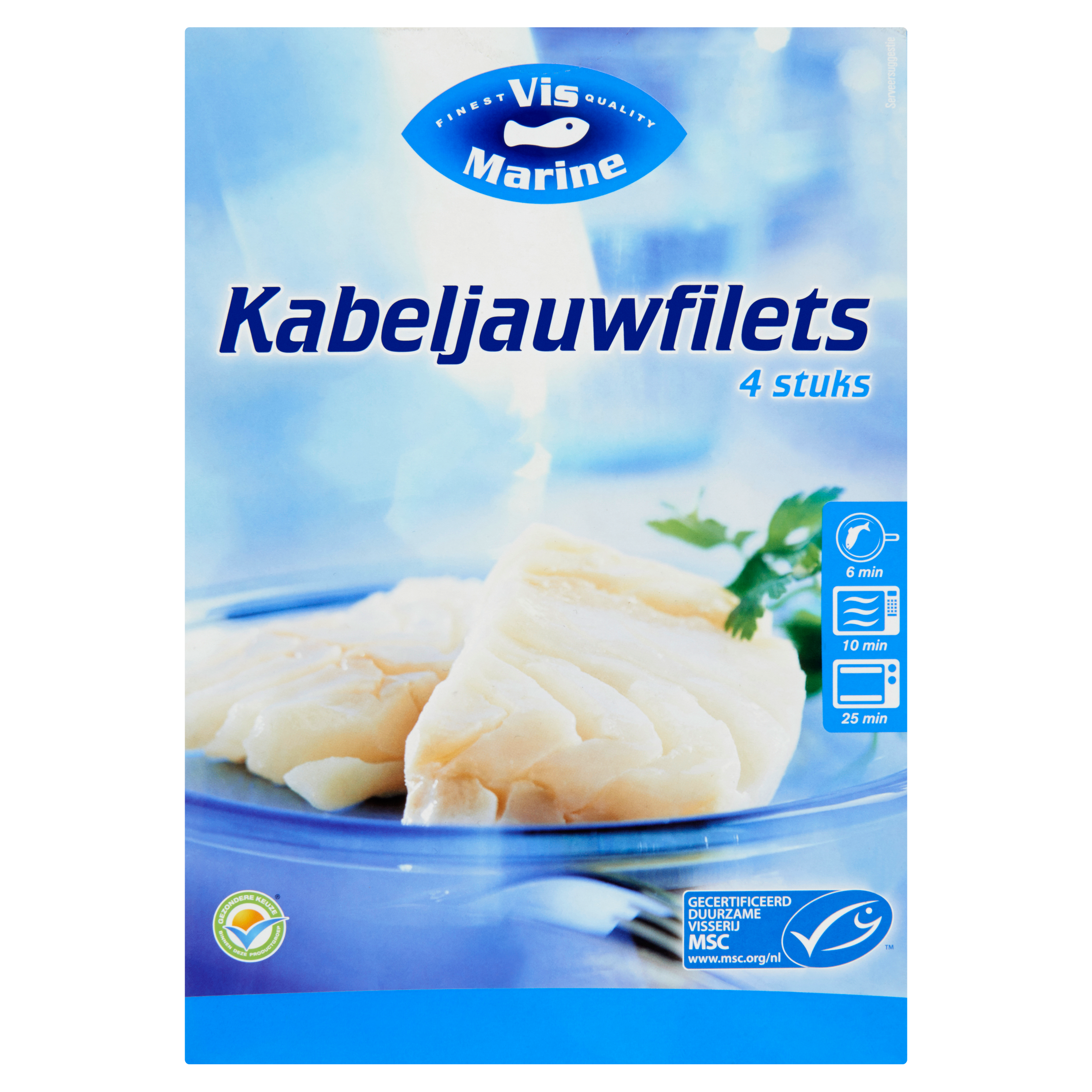 Vismarine Kabeljauw Filets 4 Stuks 400 g