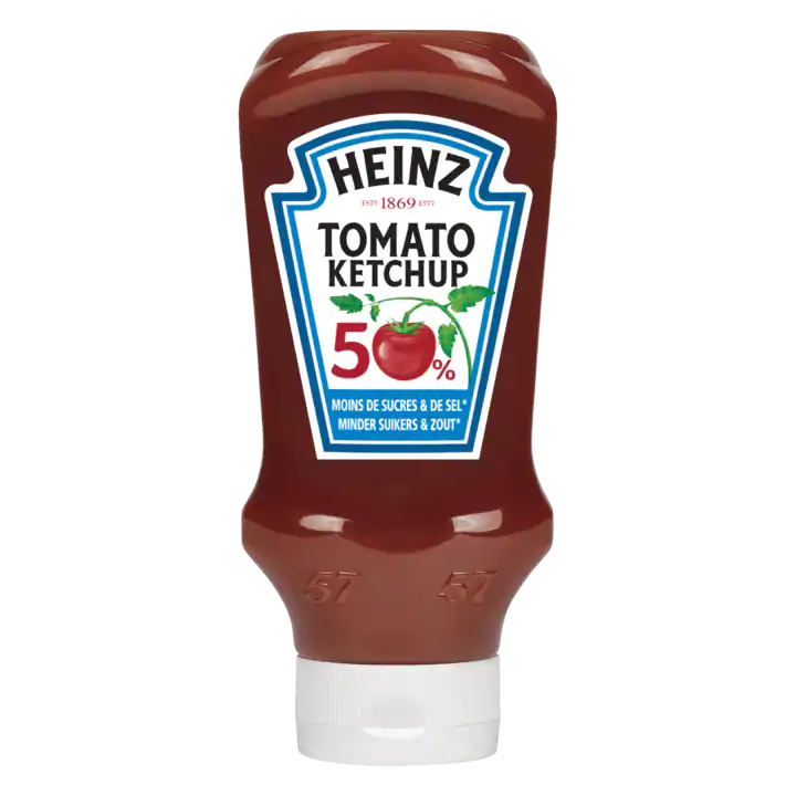 Heinz Tomato Ketchup 50% Minder Suiker en Zout