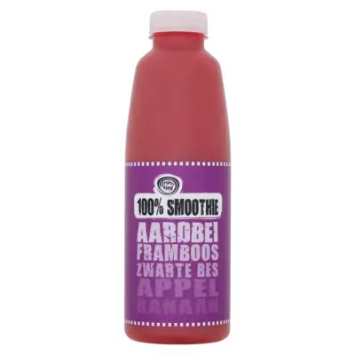 Fruity King 100% Smoothie Aardbei Framboos Zwarte Bes Appel Banaan