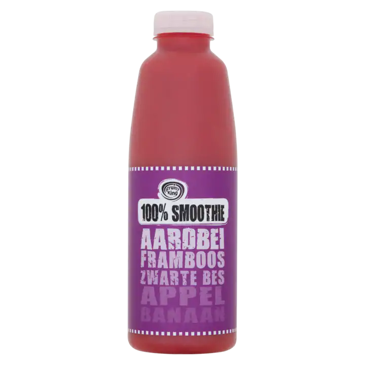 Fruity King 100% Smoothie Aardbei Framboos Zwarte Bes Appel Banaan