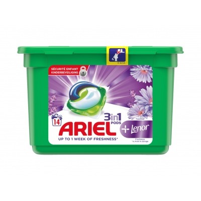 Ariel 3 in 1 pods+lenor