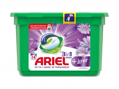 Ariel 3 in 1 pods+lenor