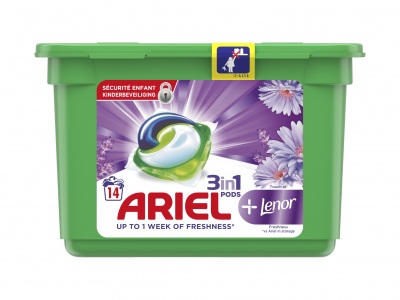 Ariel 3 in 1 pods+lenor