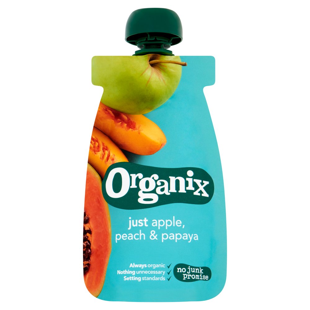 Organix Pouch met Appel, Perzik & Papaya 6-36 Maanden 100 g