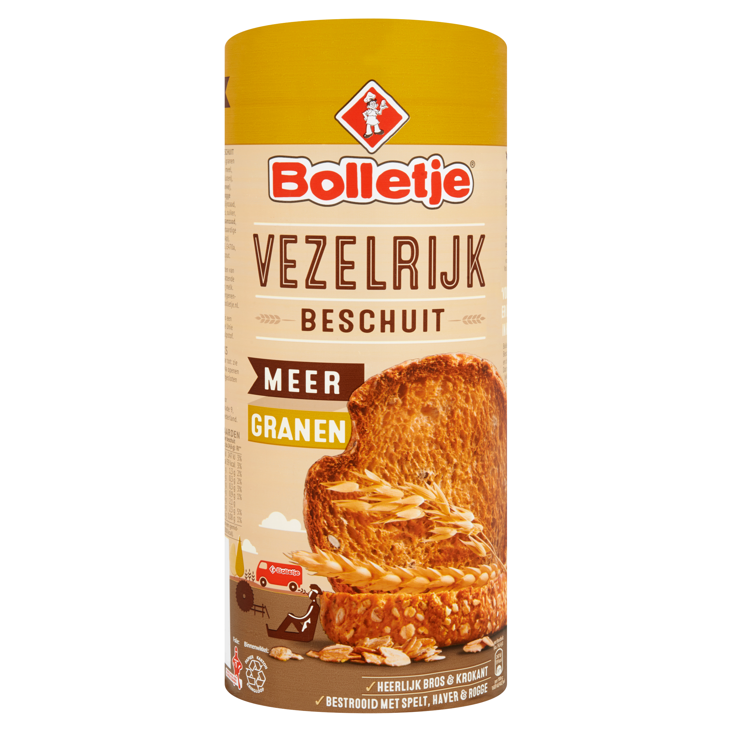 Bolletje Vezelrijk Beschuit Meergranen 13 Stuks