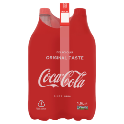Coca-Cola Regular 4 flessen a 1,5 liter