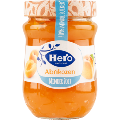 Hero Abrikoos jam minder suiker