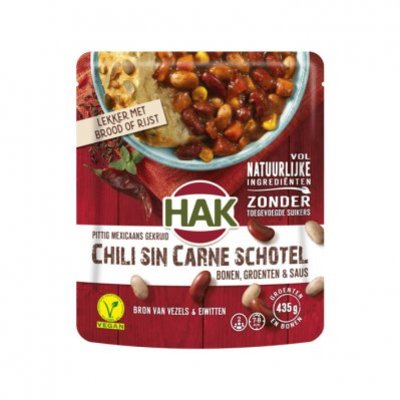 Hak Bonenschotels chili sin carne