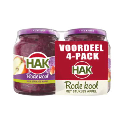 Hak Rode Kool met Stukjes Appel Voordeelverpakking