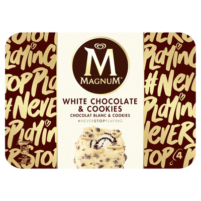 Magnum White Chocolate & Cookies IJs 4 x 90 ml
