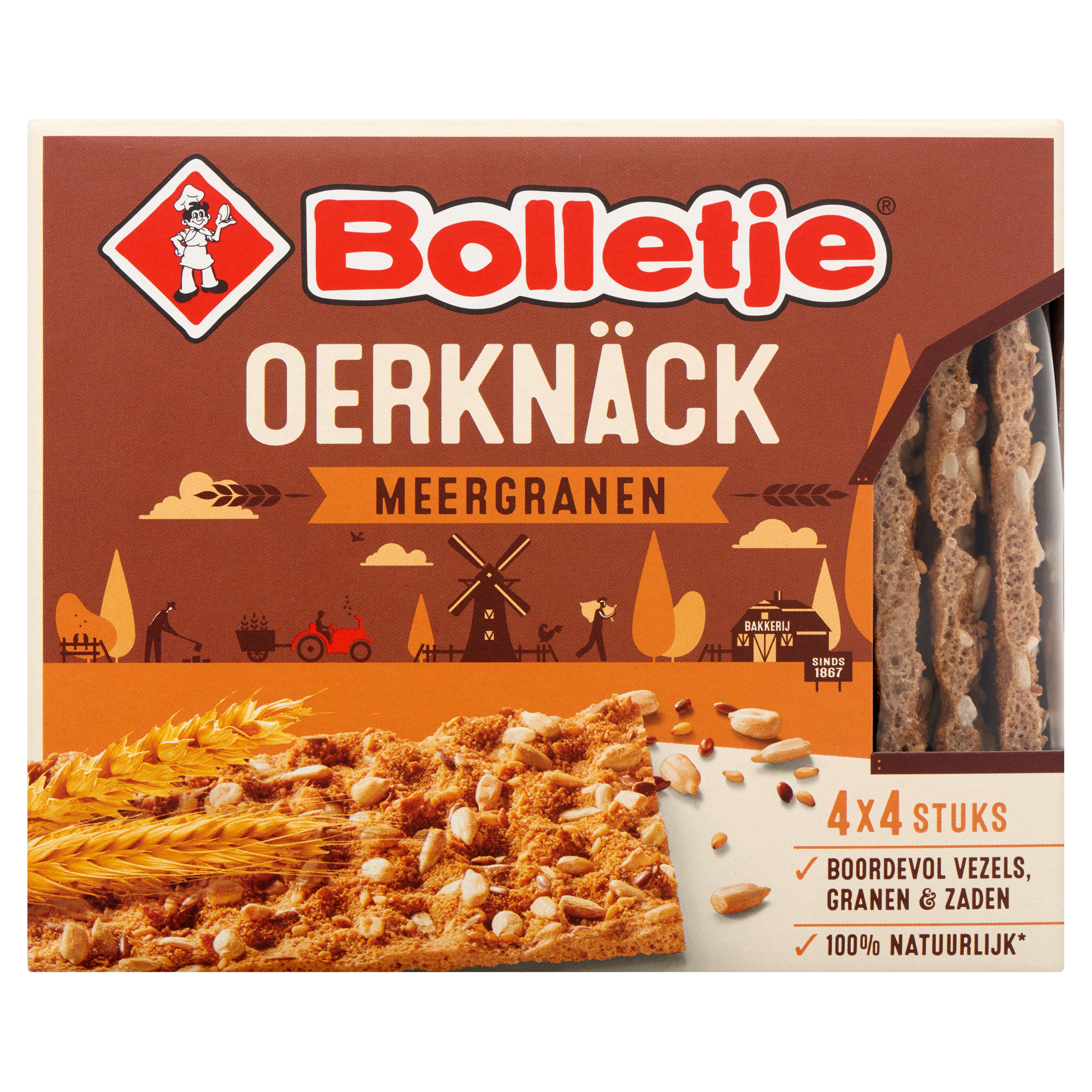 Bolletje Oerknäck Meergranen 16 Stuks 285 g