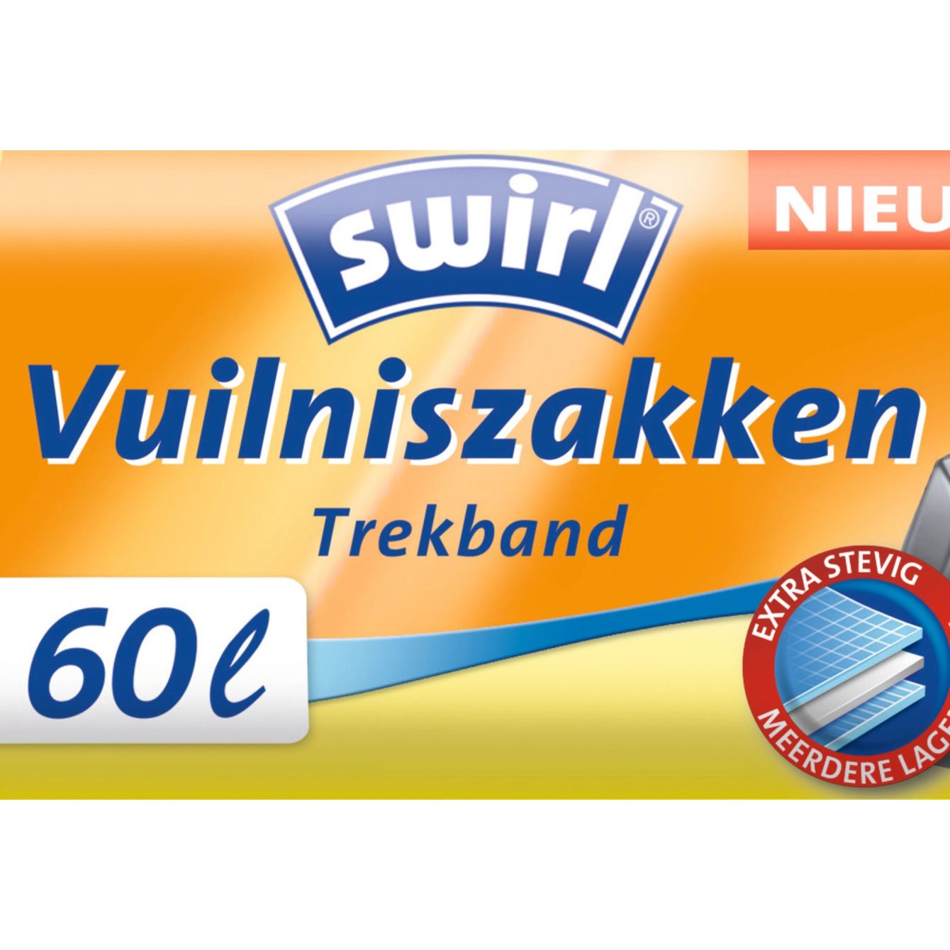 Swirl Vuilniszakken Trekband 60 Liter