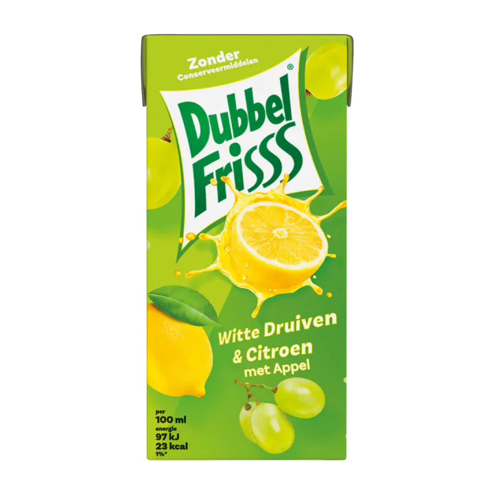 DubbelFrisss Witte Druiven & Citroen met Appel