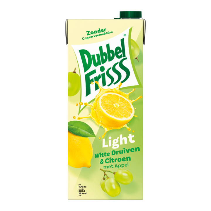 DubbelFrisss Light Witte Druiven & Citroen met Appel