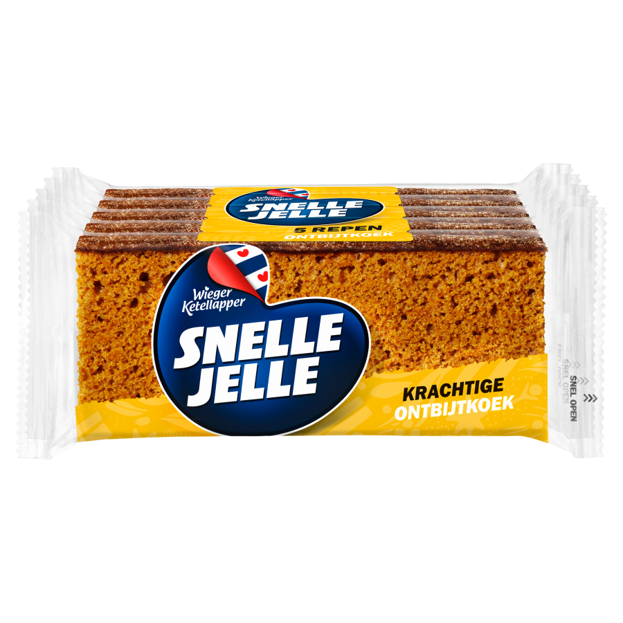 Snelle Jelle Ontbijtkoek Naturel 5 repen