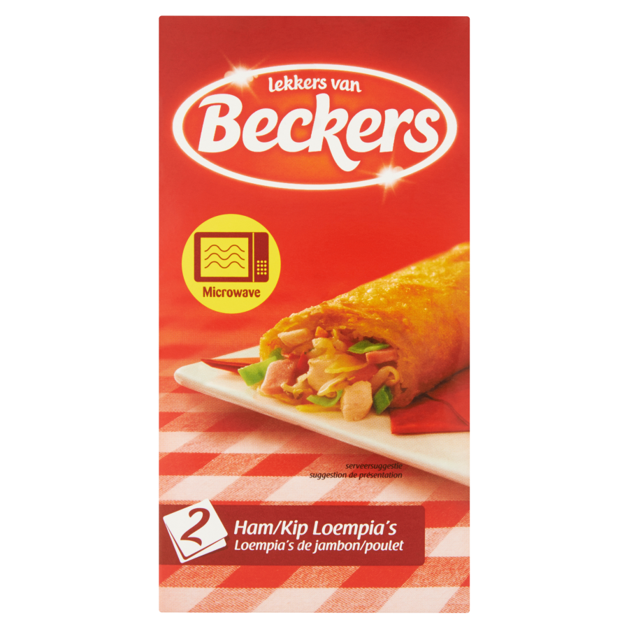 Beckers Magnetronloempia ham/kip 2 stuks