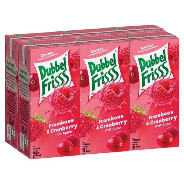 DubbelFrisss vruchtendrank framboos cranberry 6