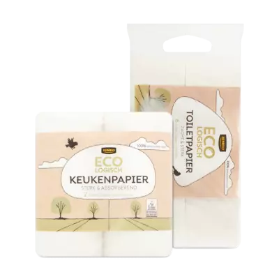 Huismerk Ecologisch Keukenpapier en Toiletpapier