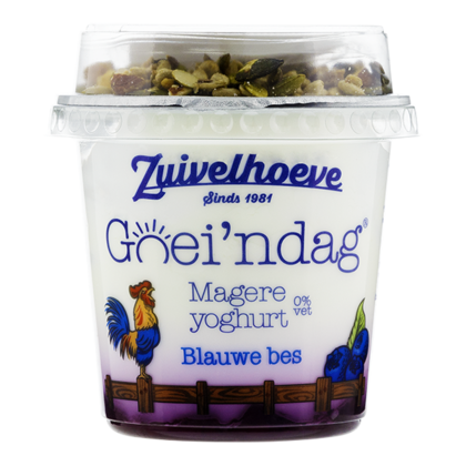 Zuivelhoeve Goei'ndag magere yoghurt blauwe bes