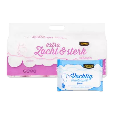 Huismerk Toiletpapier en Vochtig Toiletpapier