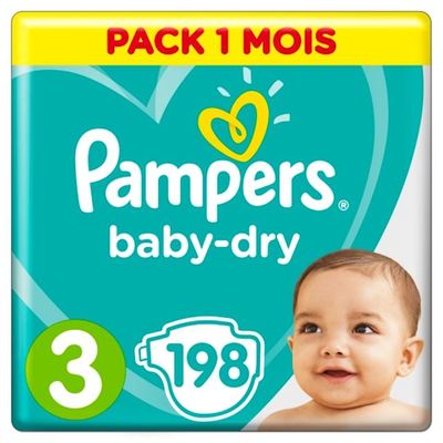 Pampers baby-dry luiers maat 3, 6-10 kg maandbox