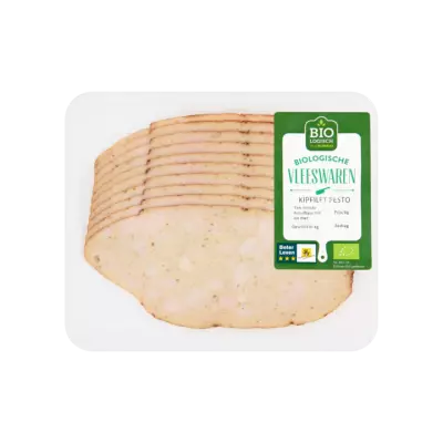 Huismerk Biologische Vleeswaren Kipfilet Pesto