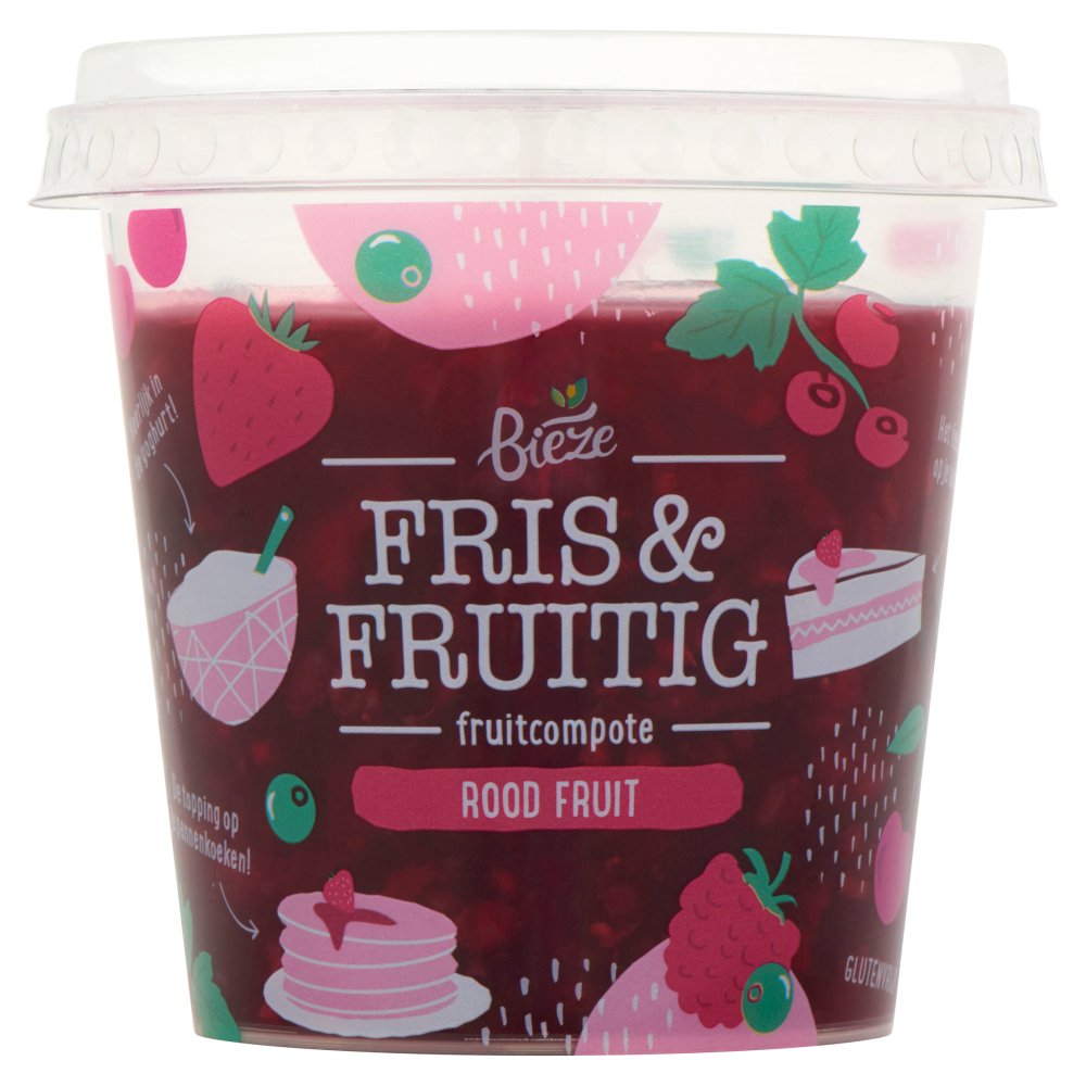 Bieze Fris & Fruitig Fruitcompote Rood Fruit 300 g