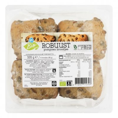 Huismerk Biologisch Robuust pompoen broodjes