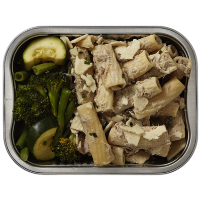 Huismerk Pasta met tonijn en gestoomde groente