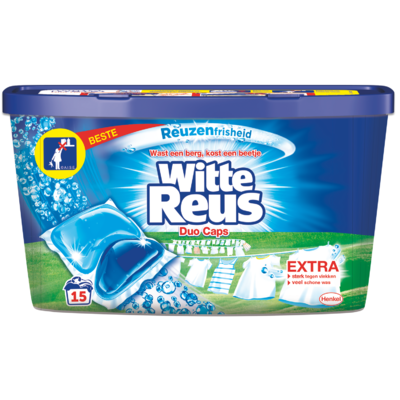 Witte Reus Vloeibaar wasmiddel duo caps