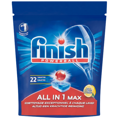 Finish Powerball All In 1 Max Parfum Citroen 22 Stuks